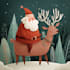 make a christmas illustration and christmas card