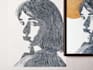 draw a portrait drawing in linocut illustration