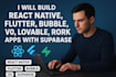 build react native, flutter, bubble, v0, lovable, rork apps with supabase