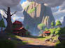 design 2d game concept art background and environment