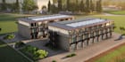 render architecture exterior, commercial building visualization, cgi site plan