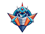 wonderful modern mecha logo design with express delivery