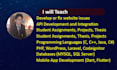 teach PHP, laravel, wordpress, c, csharp, java, sql, mysql