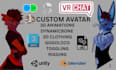 create custom vrchat model, 3d furry avatar, vtuber avatar