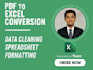 convert PDF to excel, clean data and format spreadsheet