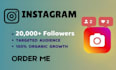 20,000 plus instagram followers as your need