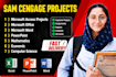 do your sam cengage projects in microsoft excel, word, access and powerpoint