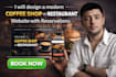 create a restaurant reservation website with admin panel