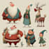 custom cute christmas character illustration