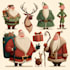 freehand style christmas character