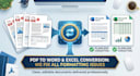 convert your PDF to word or excel and fix all formatting issues