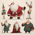 make an christmas character, cartoon character