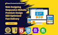 design a modern, responsive full website using HTML CSS javascript