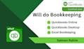 provide monthly bookkeeping in quickbooks