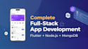 build full stack app flutter  nodejs