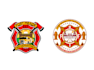 design modern fire fighter logo