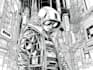 do a cyberpunk high detailed line art