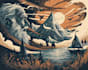 create awesome linocut illustration art