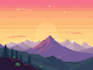 draw pixel art background and landscape