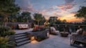 create a  landscape design, garden design, backyard, pool, and terrace