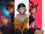 draw anime and game style characters art