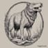 create animal linocut tshirt design