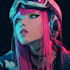 create anime cyberpunk illustration