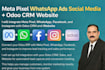 integrate meta pixel whatsapp ads social media with odoo CRM website