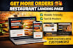 create a high converting restaurant landing page to get more orders