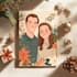 draw a beautiful illustrated christmas card