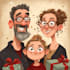 draw christmas cartoon caricature