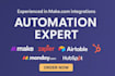 build  automations with make com, api, monday, airtable,CRM, zapier webhook