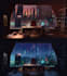 create a science fiction city background or a futuristic cyberpunk environment