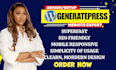 design fast and responsive generatepress modern website with generateblocks pro