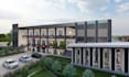 recreate 3d shopping complex,retail plaza, storefront design, cgi carport render
