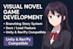 code visual novel script with branching dialogue ui save system unity game ui