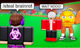 create a roblox game like steal a brainrot with custom characters