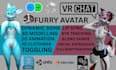 custom vrchat avatar, custom 3d furry avatar 3d vtuber model