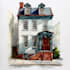 hand paint a watercolor house portrait