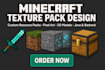 do minecraft texture pack, resource pack, custom pixel art, bedrock, java design