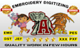 do professional embroidery digitizing in 1 hour