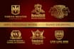 do modern luxury or heraldic logo design with hand drawing