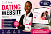 design dating website, matchmaking landing page or coach site