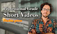 make short video editing for tiktok, reels and shorts