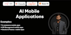 create ai ecommerce, HR, and finance mobile apps