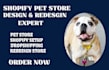 create a high converting shopify pet store and dropshipping website