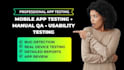 app testing mobile app testing QA manual testing usability testing app review