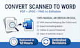 convert scanned document to pdf, word, and editable format document perfectly