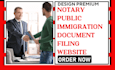 notary public website, immigration advisor, document filing website