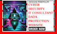 design cybersecurity website, IT consultant, data protection website